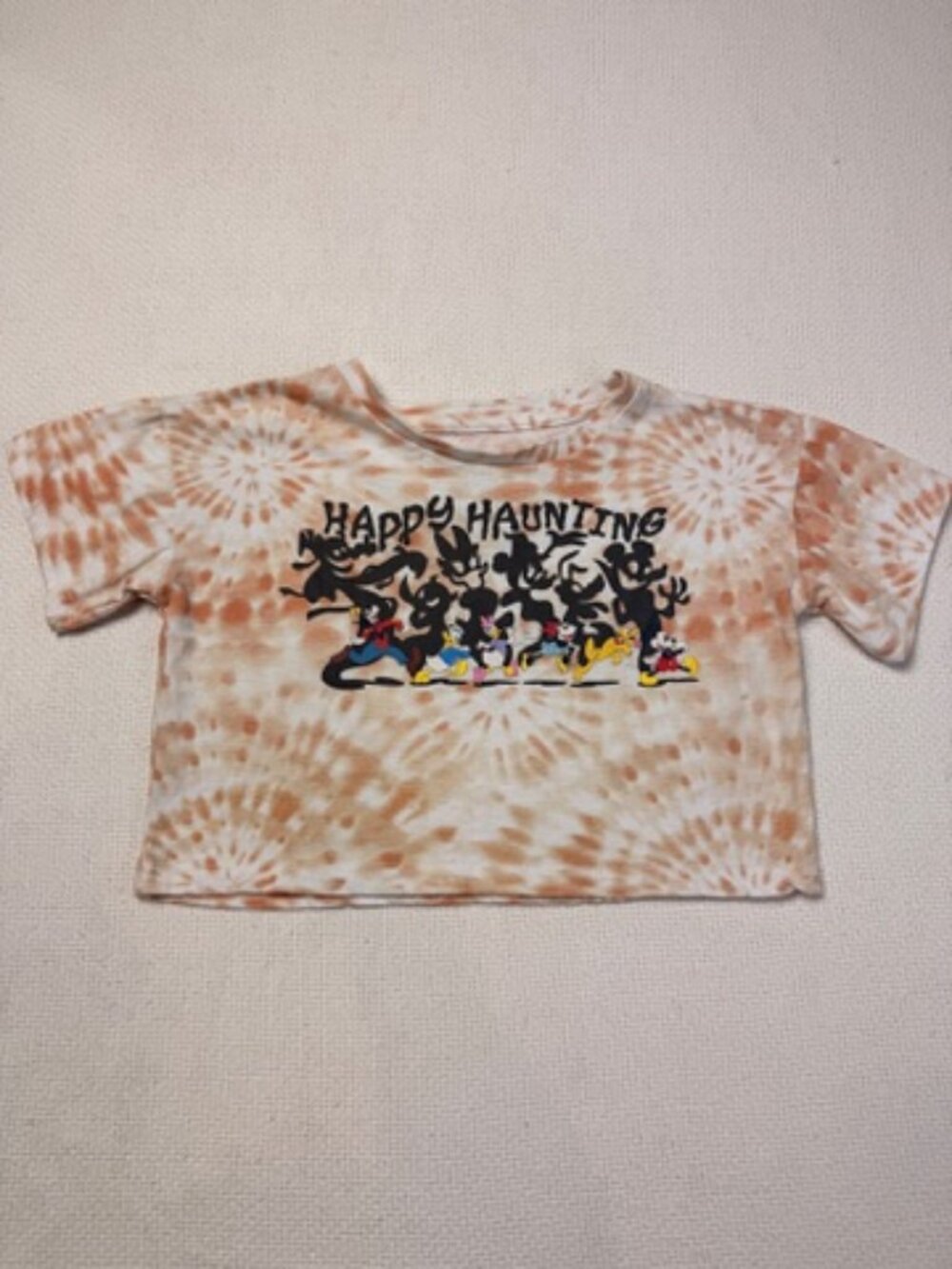 Disney Mickey & Friends Happy Haunting Cropped Tee Youth XS 4T/5T Halloween